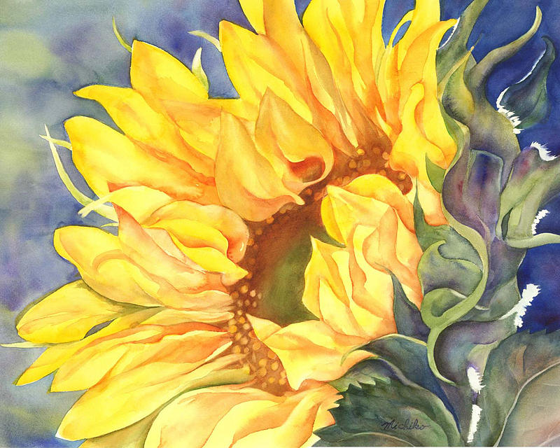 Sunfllower 1 Painting by Michiko Taylor - Fine Art America