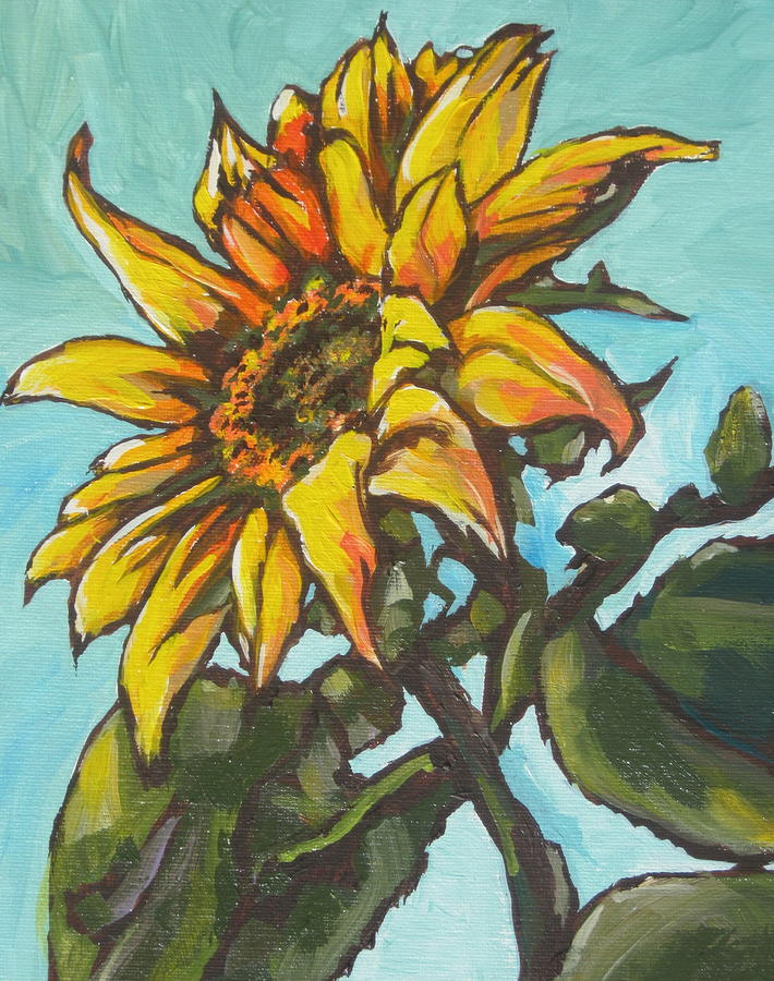 Sunflower 1 Painting by Sandy Tracey