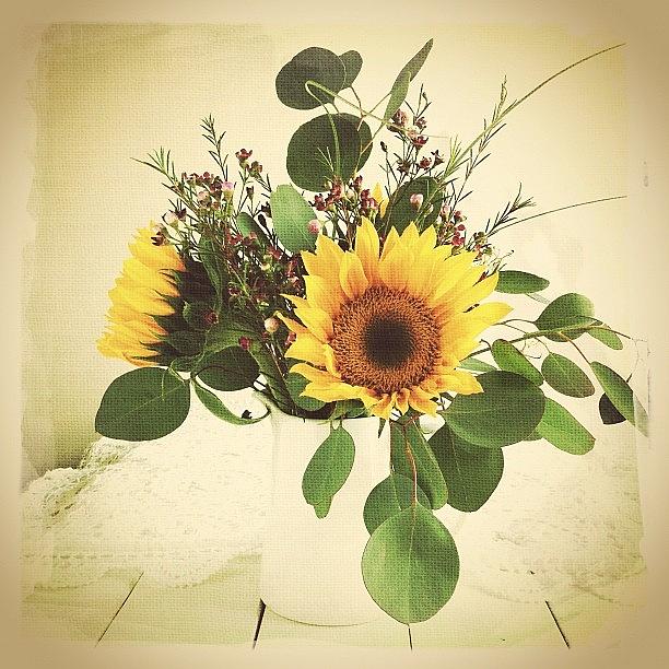 Flower Photograph - Sunflower Bouquet #sunflowers by Lynne Daley