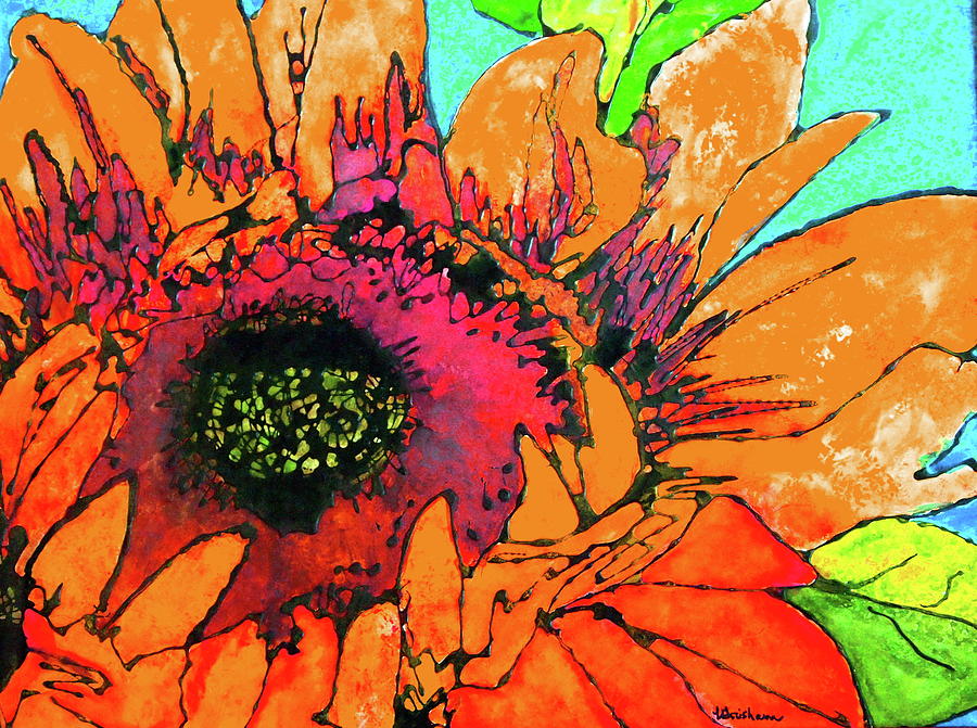 Sunflower Hues Painting by Laura  Grisham