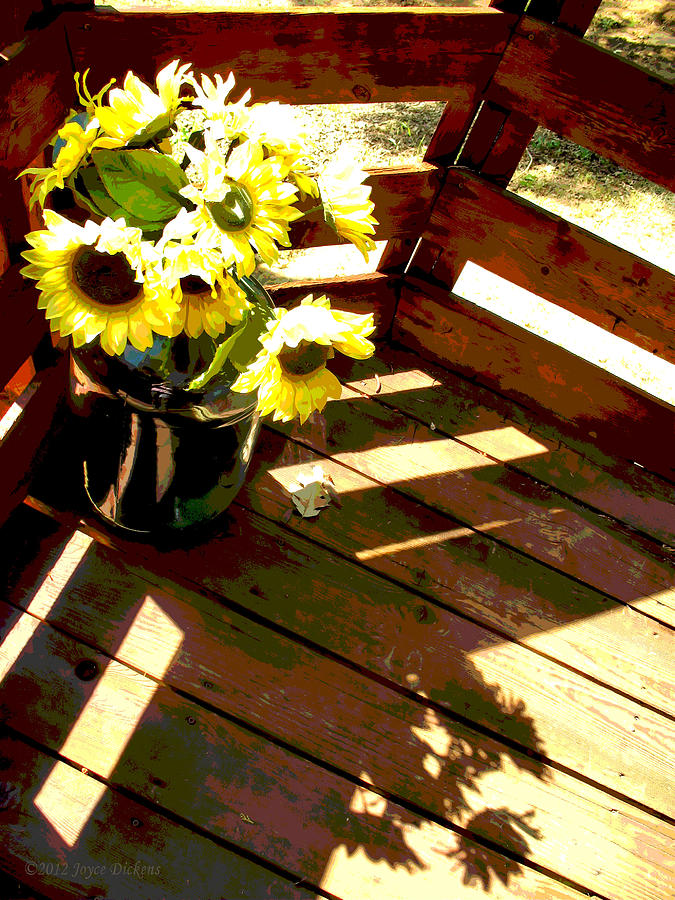 Sunflower Patio Photograph by Joyce Dickens