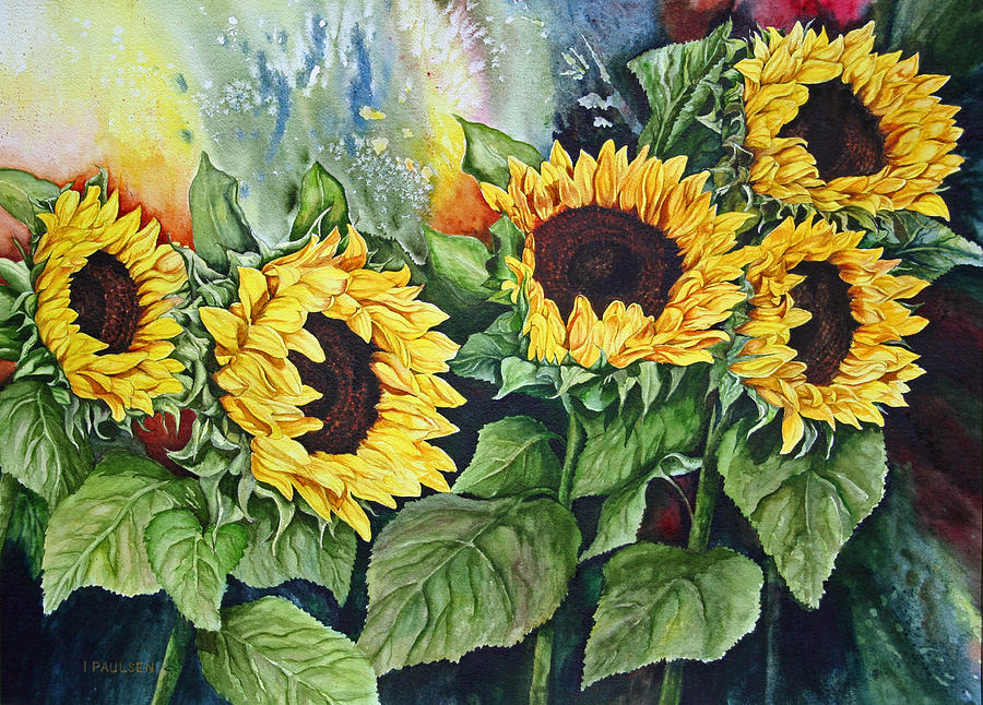 Sunflower Serenade Painting by Ilene Paulsen - Fine Art America