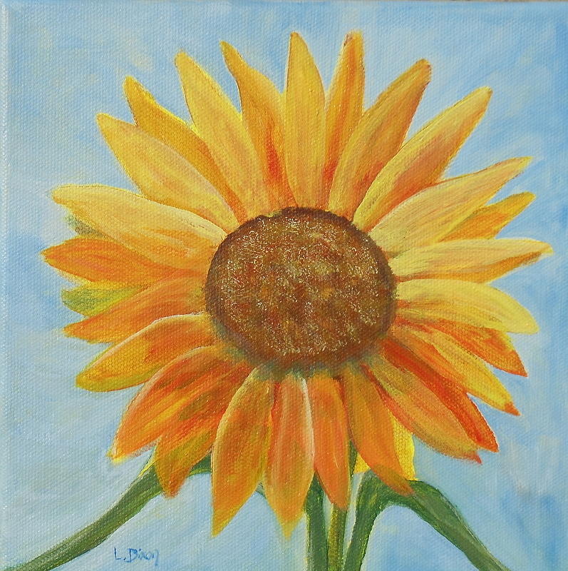 Sunflower Sky Painting by Lugenia Dixon - Fine Art America