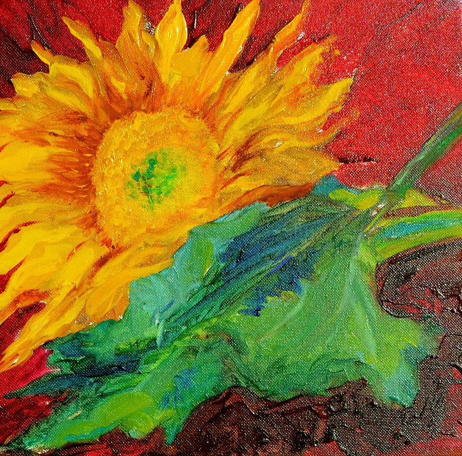 Sunflower Sunrise Painting by Beverley Harper Tinsley