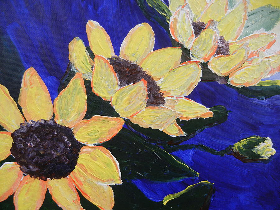 Sunflower Painting by Suzanne Buckland | Fine Art America