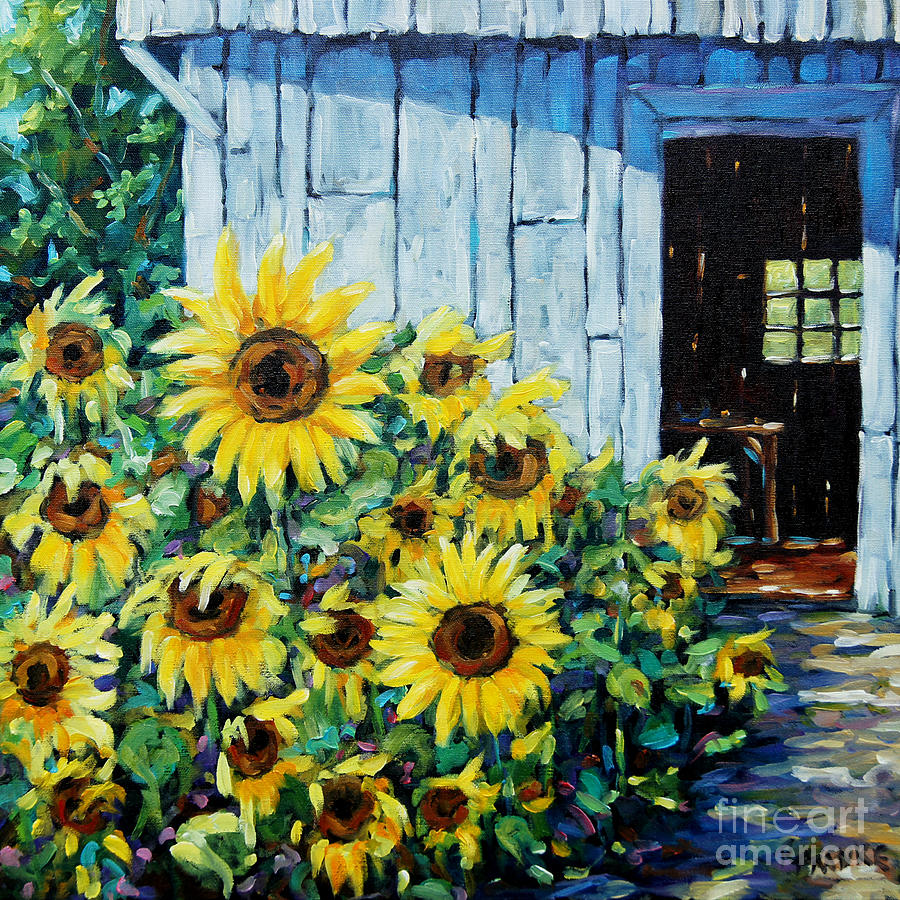 Sunflowers and sunshine by Prankearts Painting by Richard T Pranke