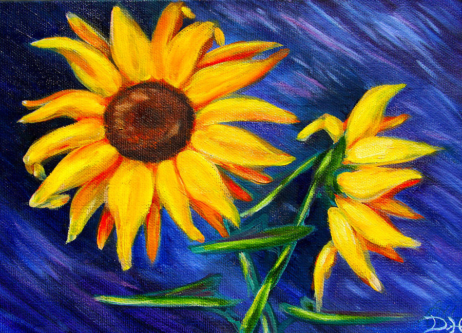 Sunflowers Painting by Diana Haronis