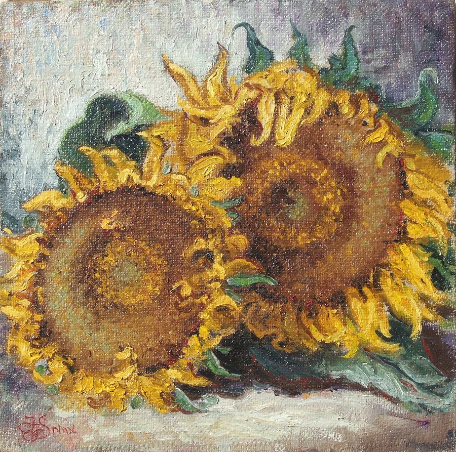 Sunflowers Painting by Irek Szelag