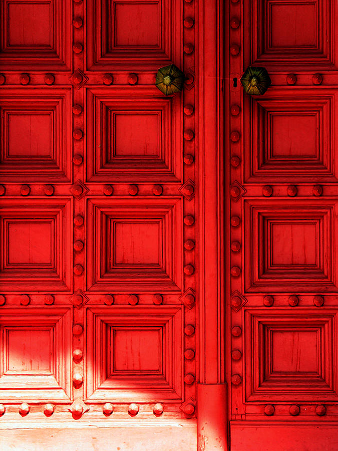 Sunlight on the Red Door Photograph by Rod Seel