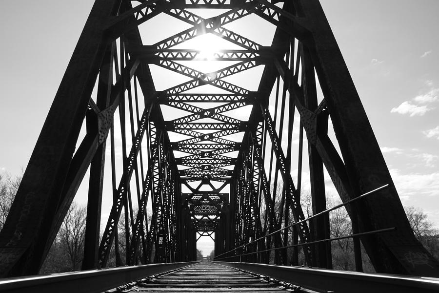 Sunlight through the Peshtigo Train Bridge Photograph by Mark J Seefeldt