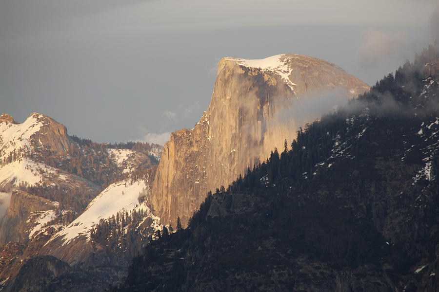Sunlit Half Dome Photograph by Wes and Dotty Weber