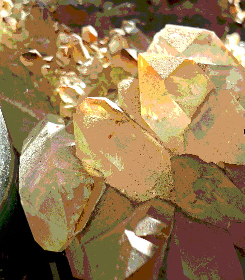 Sunlit Quartz Crystals Photograph by Padre Art