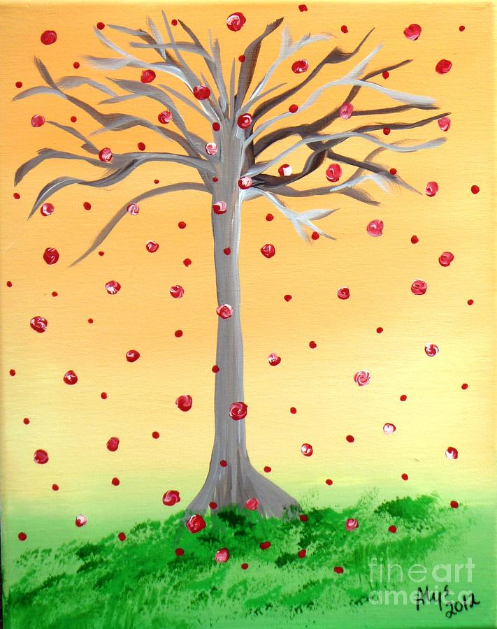 Sunlit Sky Wishing Tree Painting by Alys Caviness-Gober