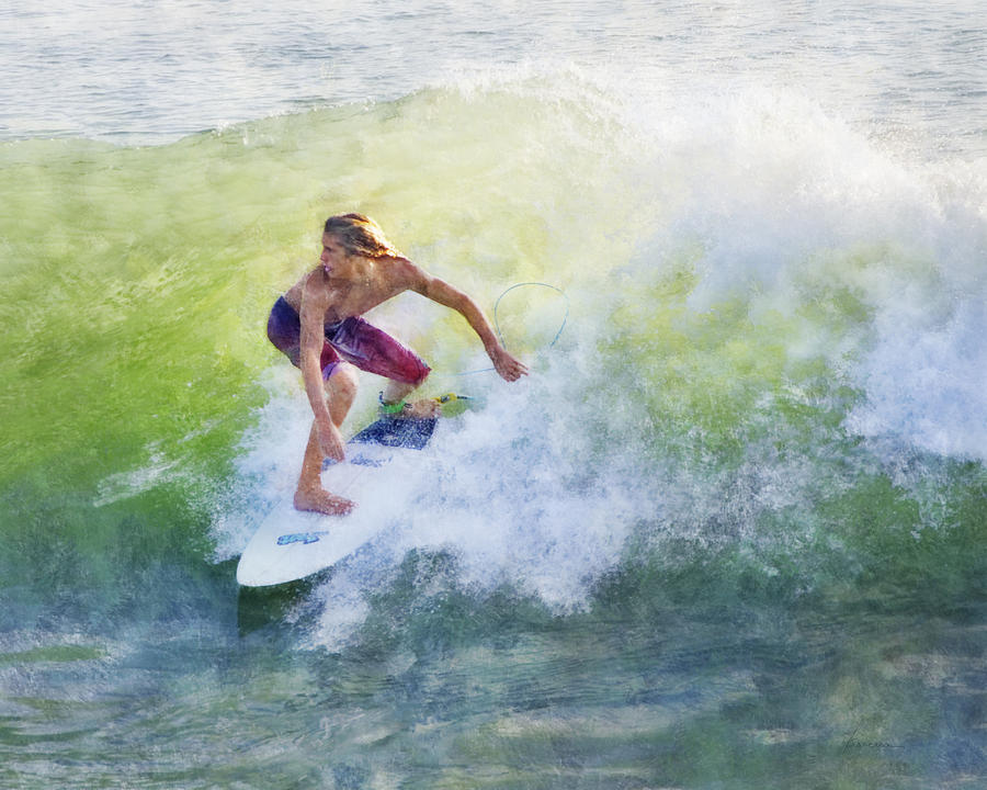 Sunlit Surfer Digital Art by Frances Miller