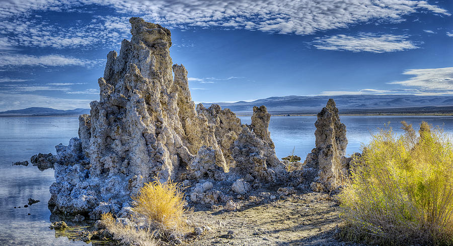 Sunlit Tufa Photograph by Stephen Campbell