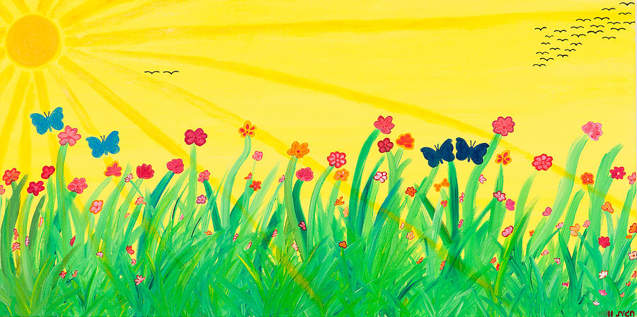 Flower Painting - Sunny Day by Hagit Dayan