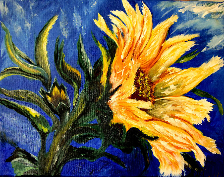 Sunnybiscus Painting by Maris Sherwood