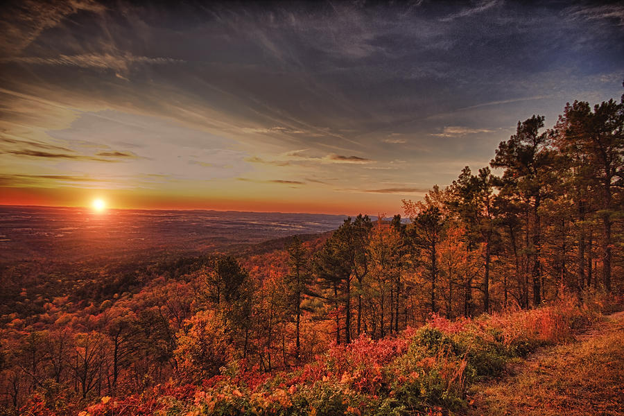 Sunrise 2-Talimena Scenic Drive Arkansas Photograph by Douglas Barnard