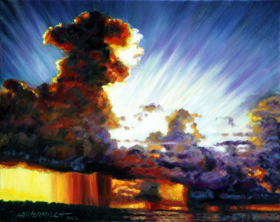 Sunrise After the Storm Painting by John Lautermilch