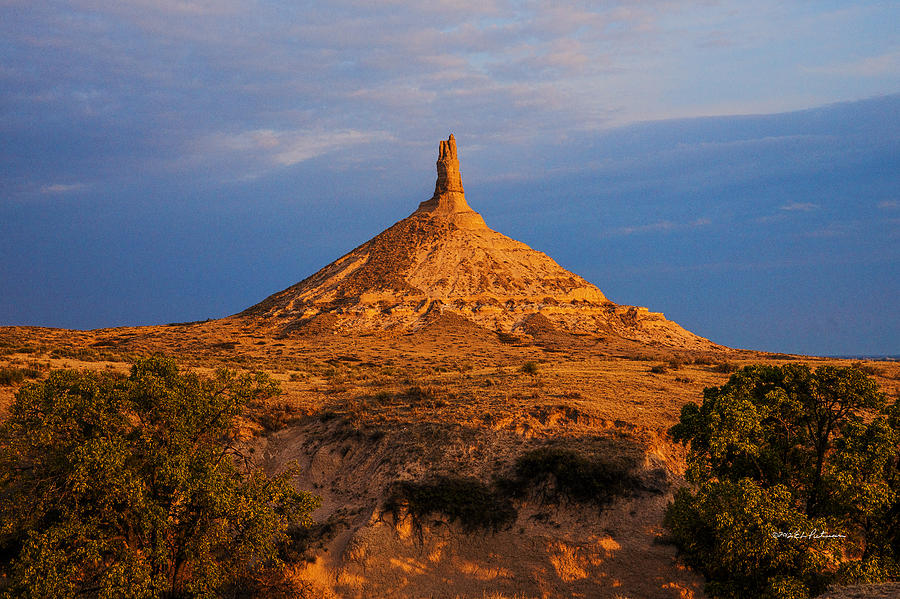 Sunrise At Chimney Rock Photograph by Ed Peterson