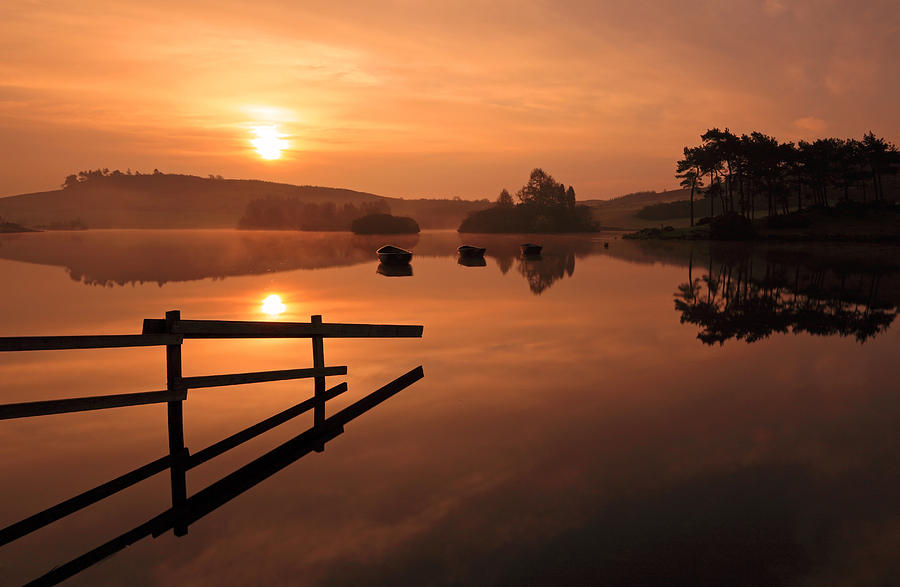Sunrise at Knapps Loch Photograph by Grant Glendinning