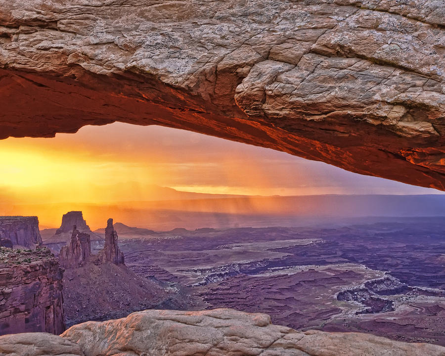 Sunrise at Mesa Arch Photograph by Betty Eich