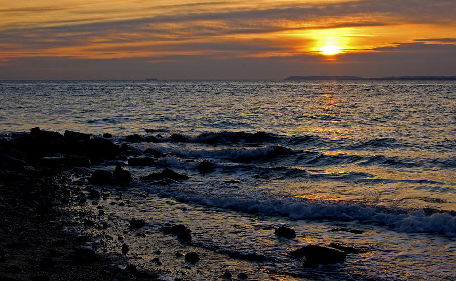 Sunrise at Mt Loretto Beach Photograph by Nancy De Flon