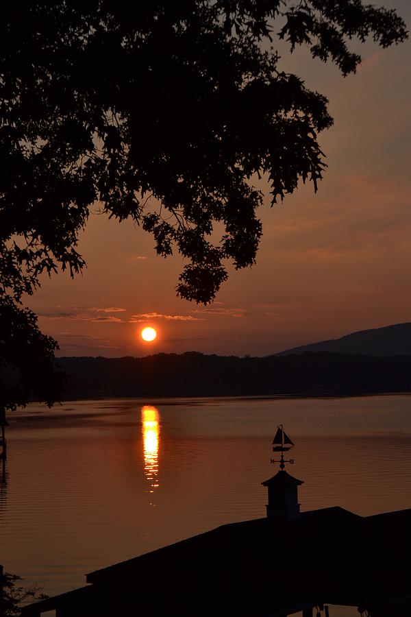 Sunrise at Smith Mountain Lake Virginia Photograph by Nancy Sisco