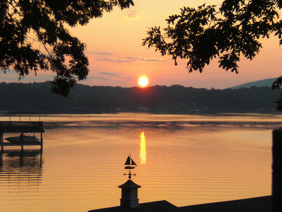 Sunrise at the Lake Photograph by Nancy Sisco