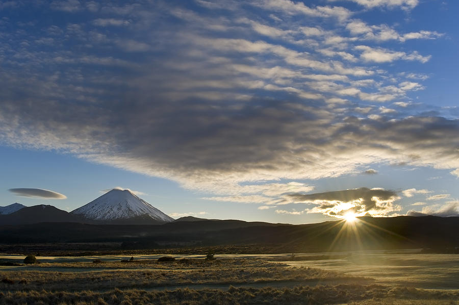 Sunrise at Tongariro Photograph by Ng Hock How