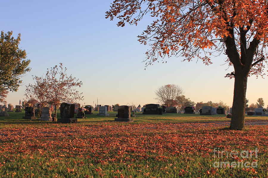 Fall Photograph - Sunrise in the Graveyard by Lee Alexander