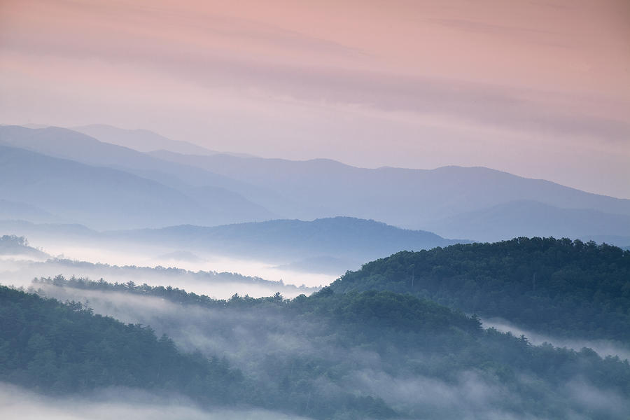 Mountain Photograph - Sunrise in the Smokies by Andrew Soundarajan