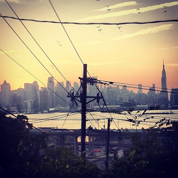 Newyorkcity Photograph - Sunrise Nyc #newyorkcity #iphoneography by Michael Loughran