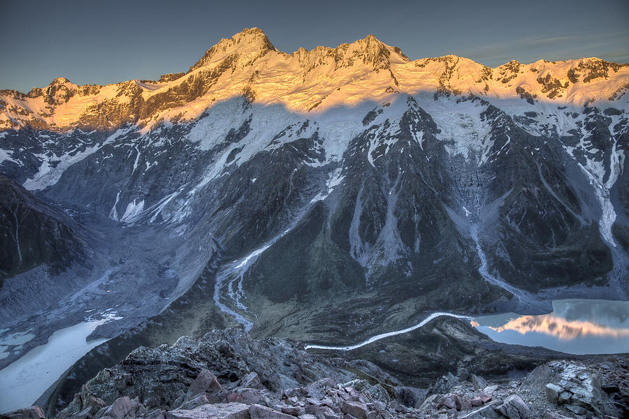 Sunrise On Mount Sefton In Mount Cook Photograph by Colin Monteath