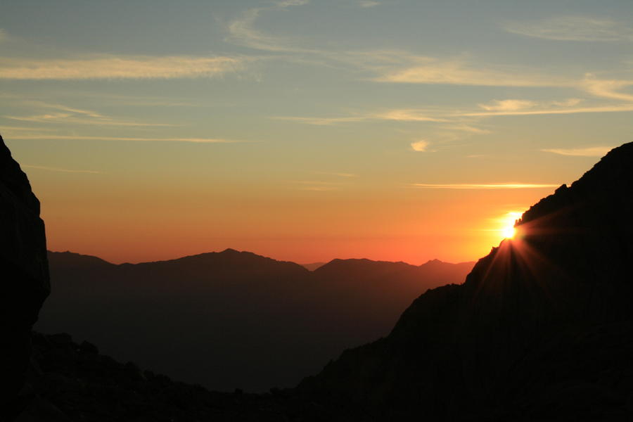 Sunrise on Mt.Whitney Photograph by Suzanne Lorenz