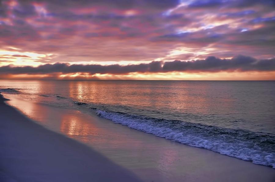 Sunrise on Navarre Beach Photograph by Renee Hardison