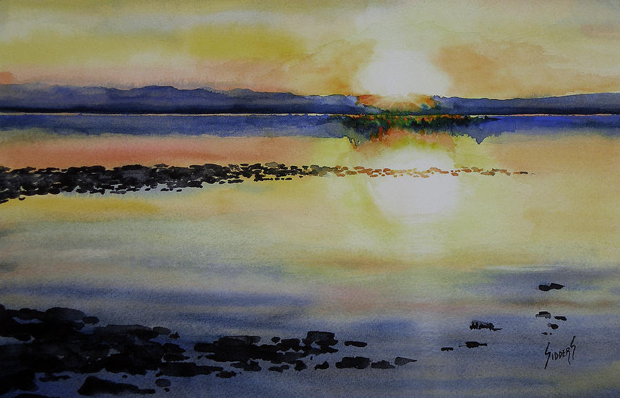 Sunrise On The Lake Painting by Sam Sidders
