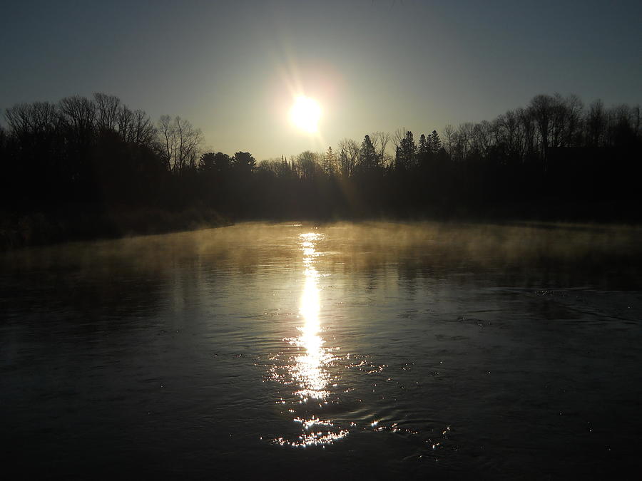 Sunrise on the Mississippi River Photograph by Kent Lorentzen