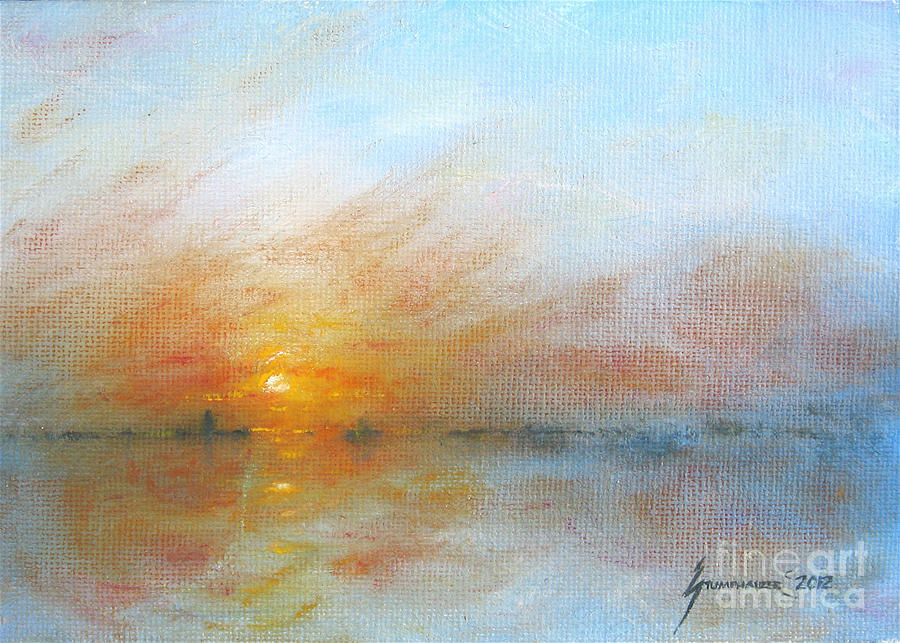 River Sunrise Painting
