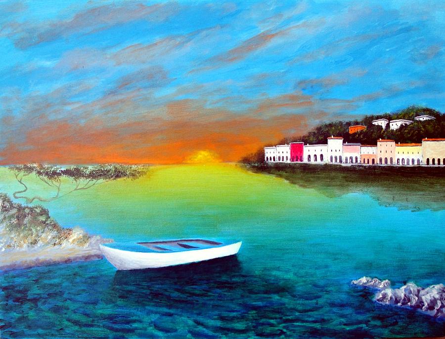 Sunrise On The Riviera Painting by Larry Cirigliano