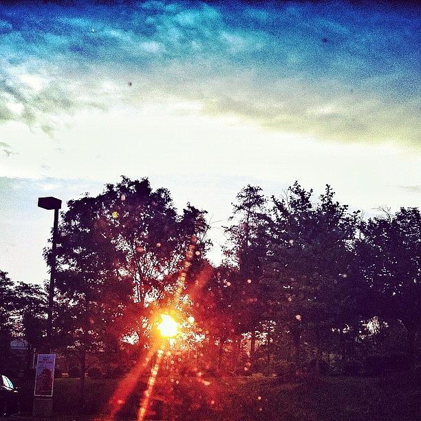 Sunrise Photograph - #sunrise Over A Mcdonalds Parking Lot by Mel F.