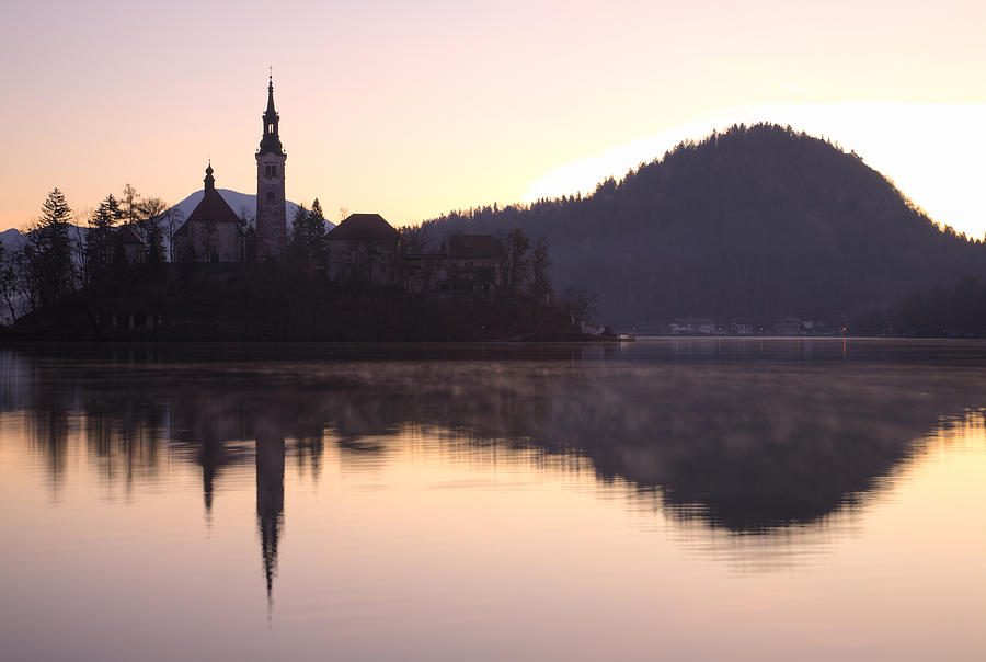 Sunrise over Lake Bled Photograph by Ian Middleton