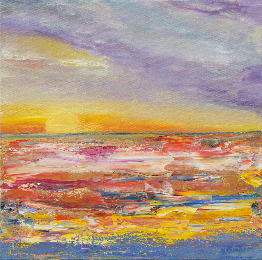 Sunrise over Psychedelic Sea Painting by Susan Fuglem - Fine Art America