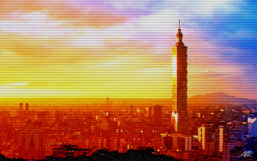 City Digital Art - Sunrise Over Taipei by Steve Huang