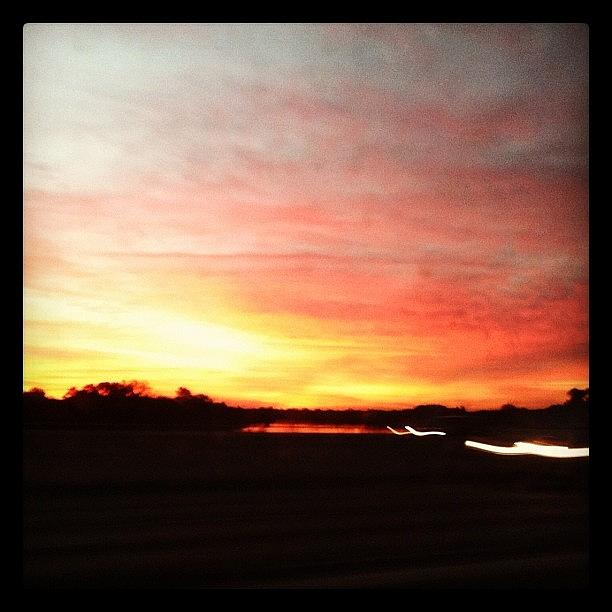 Sunrise Over The River, Southbound I-35 Photograph by Melissa Payne