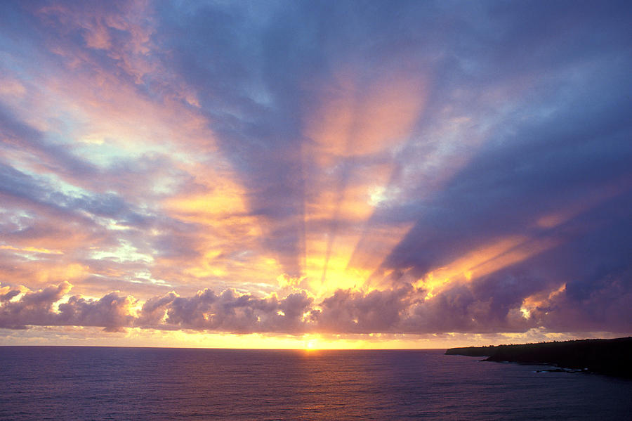 Sunrise Rays Photograph by David Olsen