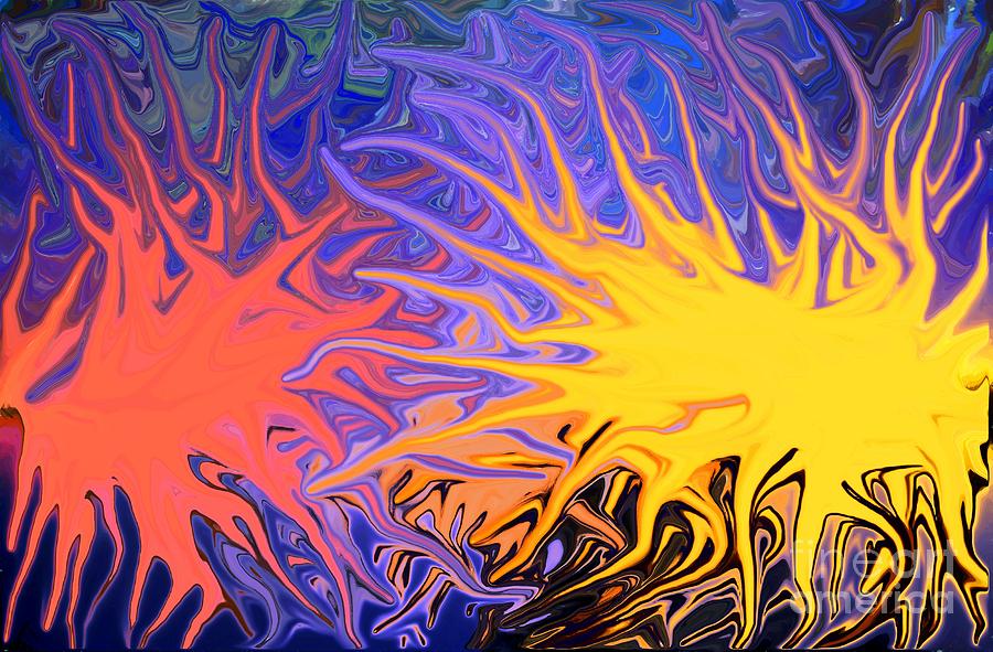 Abstract Mixed Media - Sunrise Sunset by Chris Butler