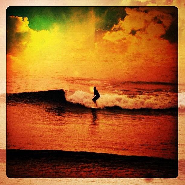 Portrait Photograph - Sunrise Surfers Of Virginia Beach by Janet DiLeonardo