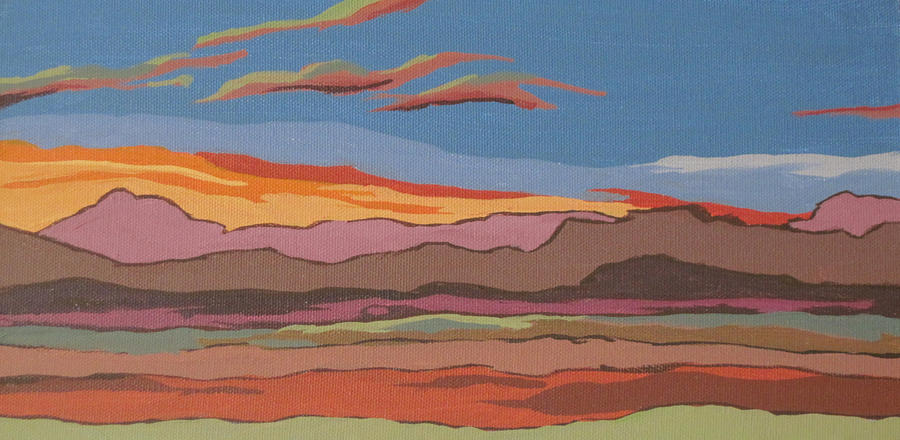 Sunset 1 Painting by Sandy Tracey
