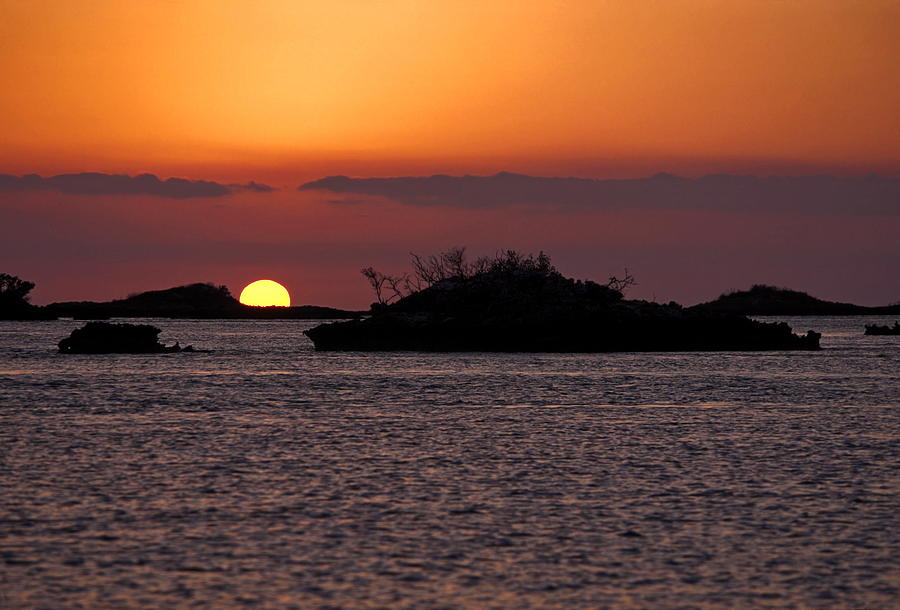 Sunset Among Islands Photograph by Sally Weigand